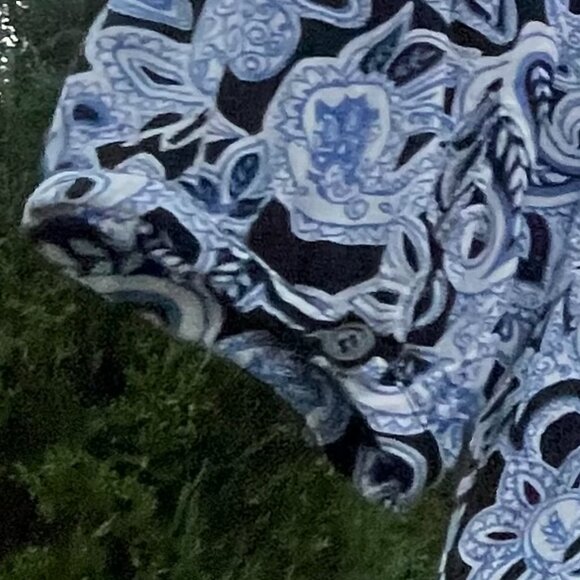 Women's Medium Will Smith Blue Paisley Tunic - Picture 12 of 16